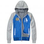 polo paris ralph lauren veste hoodie pas cher hommes 2013 zip italie blue silver